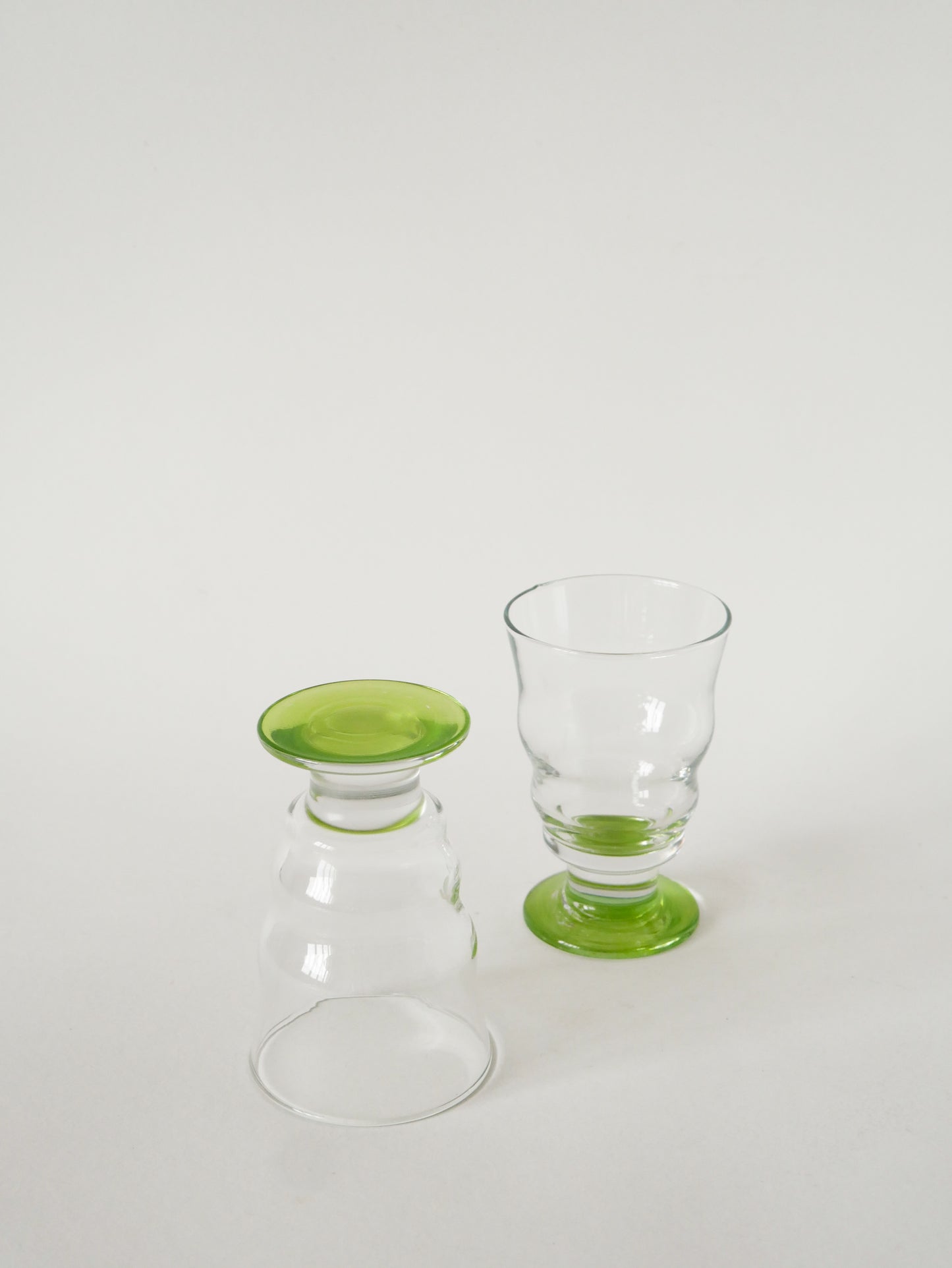 Duo de verres à vin, Vert Pomme, 1980