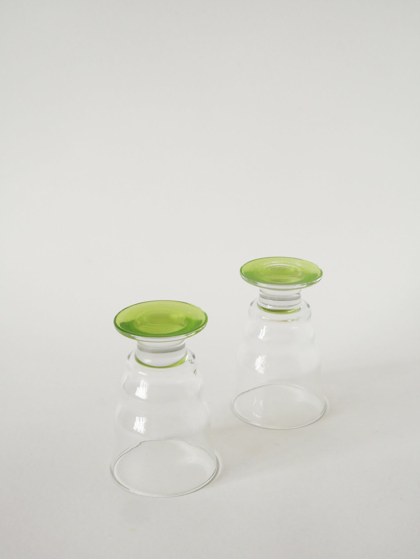 Duo de verres à vin, Vert Pomme, 1980