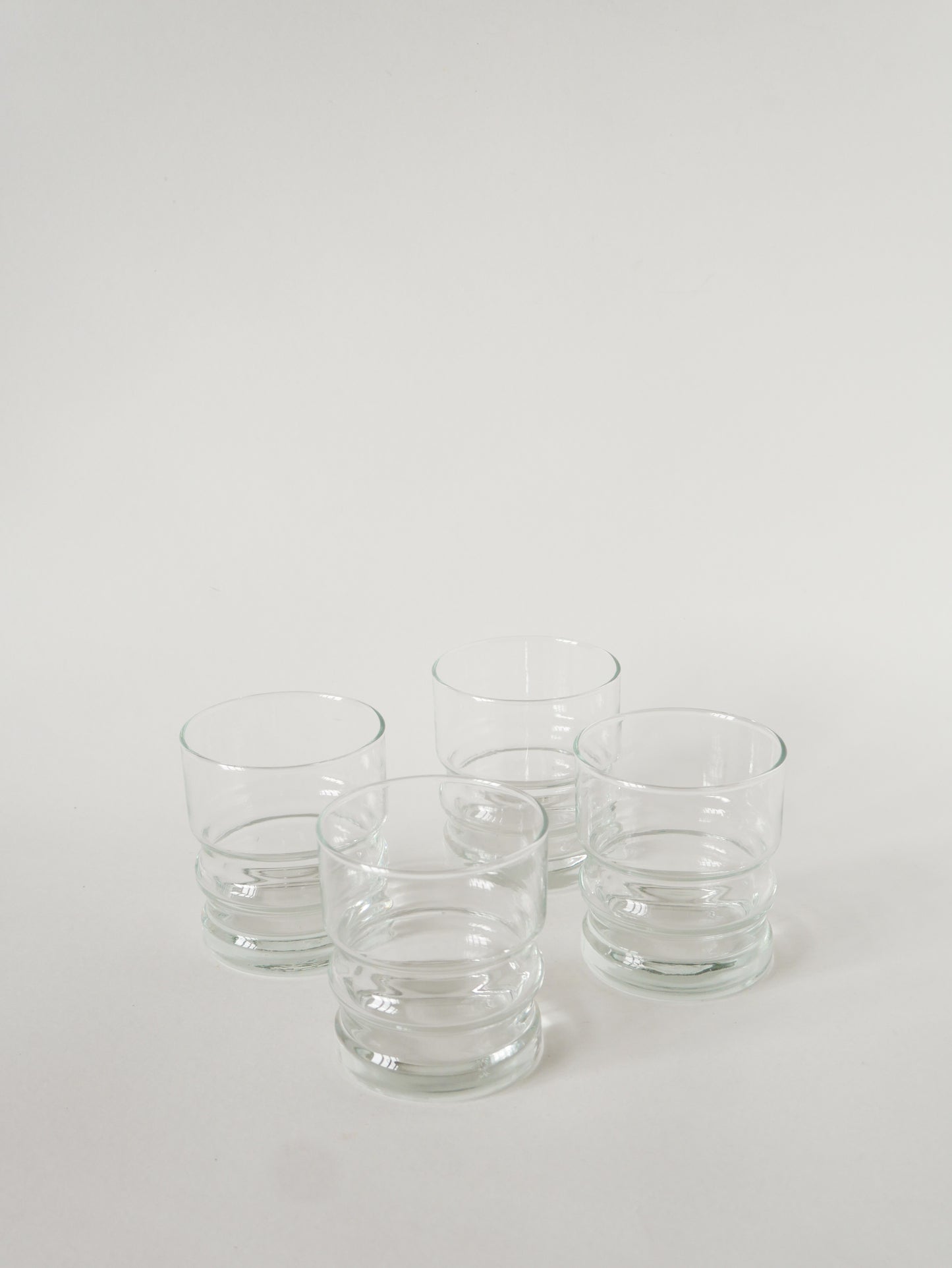 Ensemble de 4 grands verres à eau, Design Scandinave, 1960