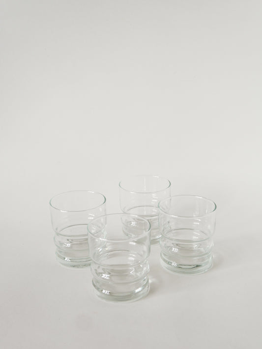 Ensemble de 4 grands verres à eau, Design Scandinave, 1960