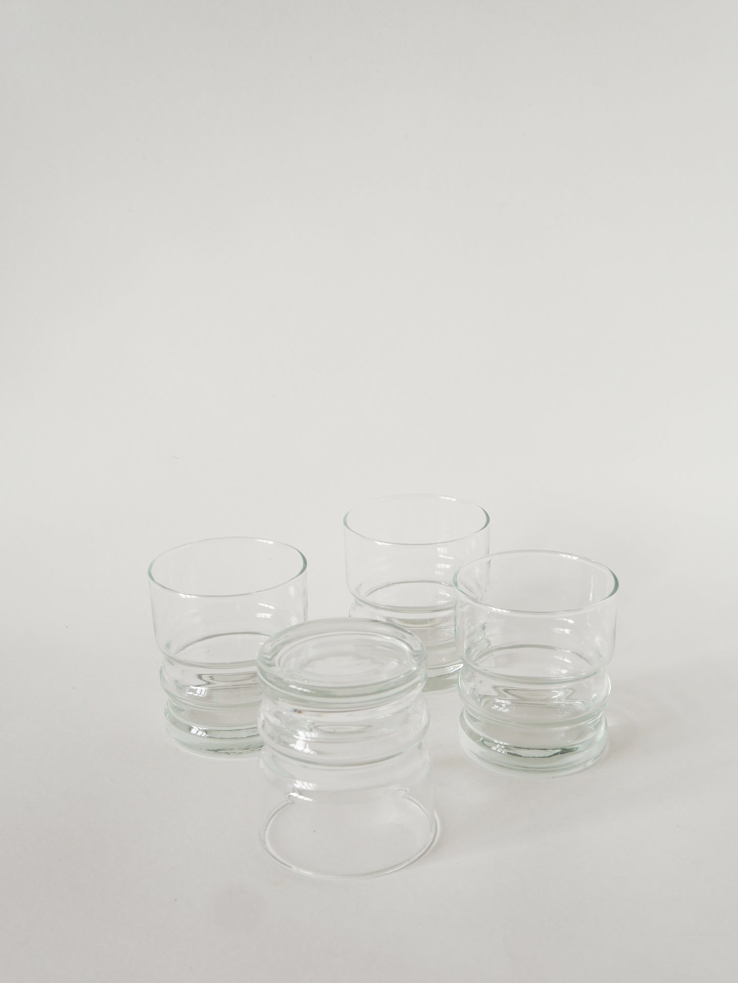 Ensemble de 4 grands verres à eau, Design Scandinave, 1960