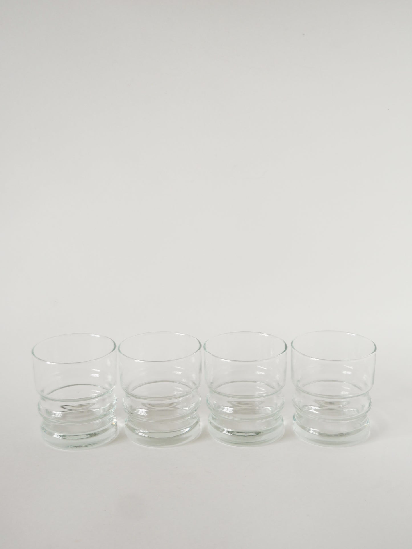 Ensemble de 4 grands verres à eau, Design Scandinave, 1960