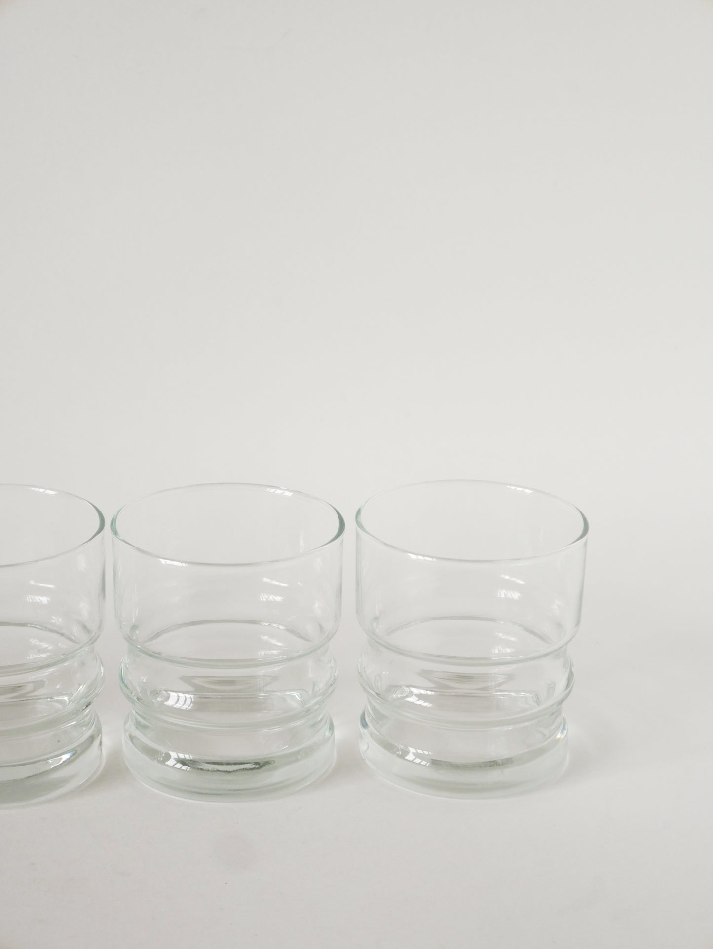 Ensemble de 4 grands verres à eau, Design Scandinave, 1960