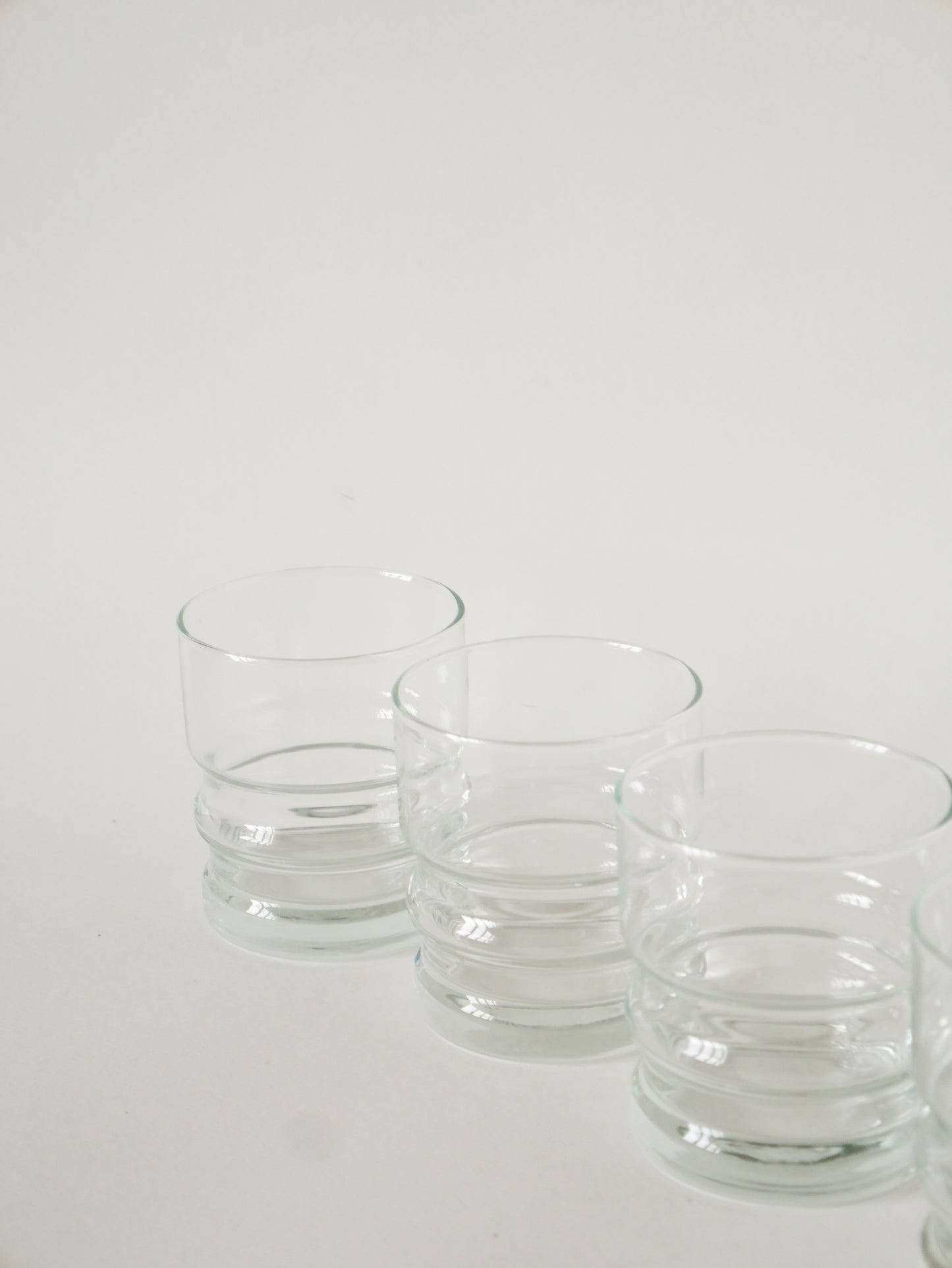 Ensemble de 4 grands verres à eau, Design Scandinave, 1960