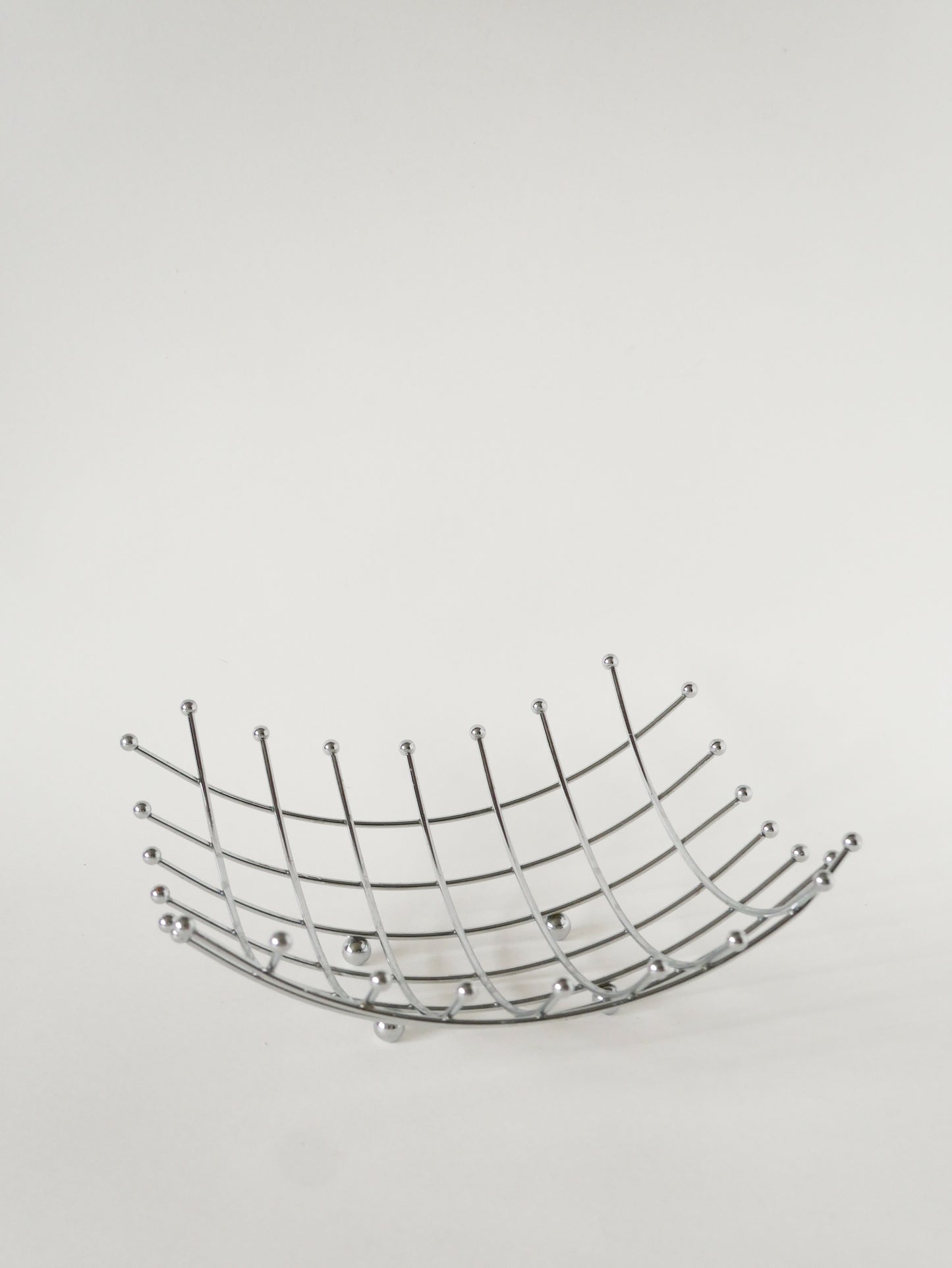 Corbeille à fruits en inox, Design, 1980