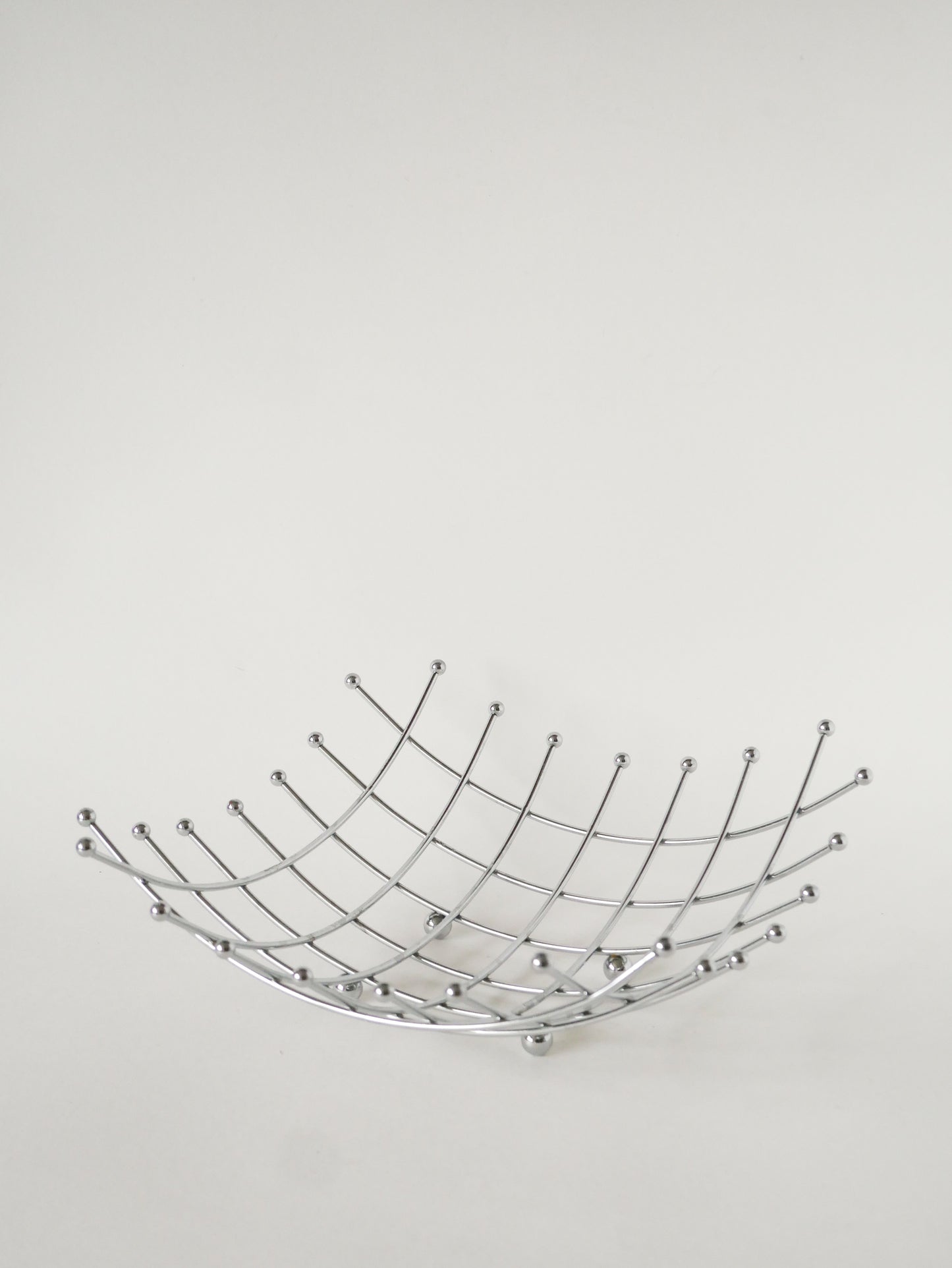 Corbeille à fruits en inox, Design, 1980