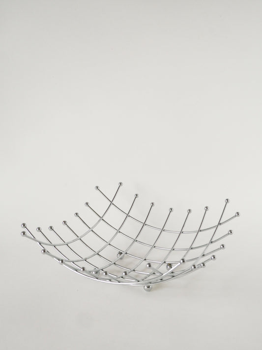 Corbeille à fruits en inox, Design, 1980