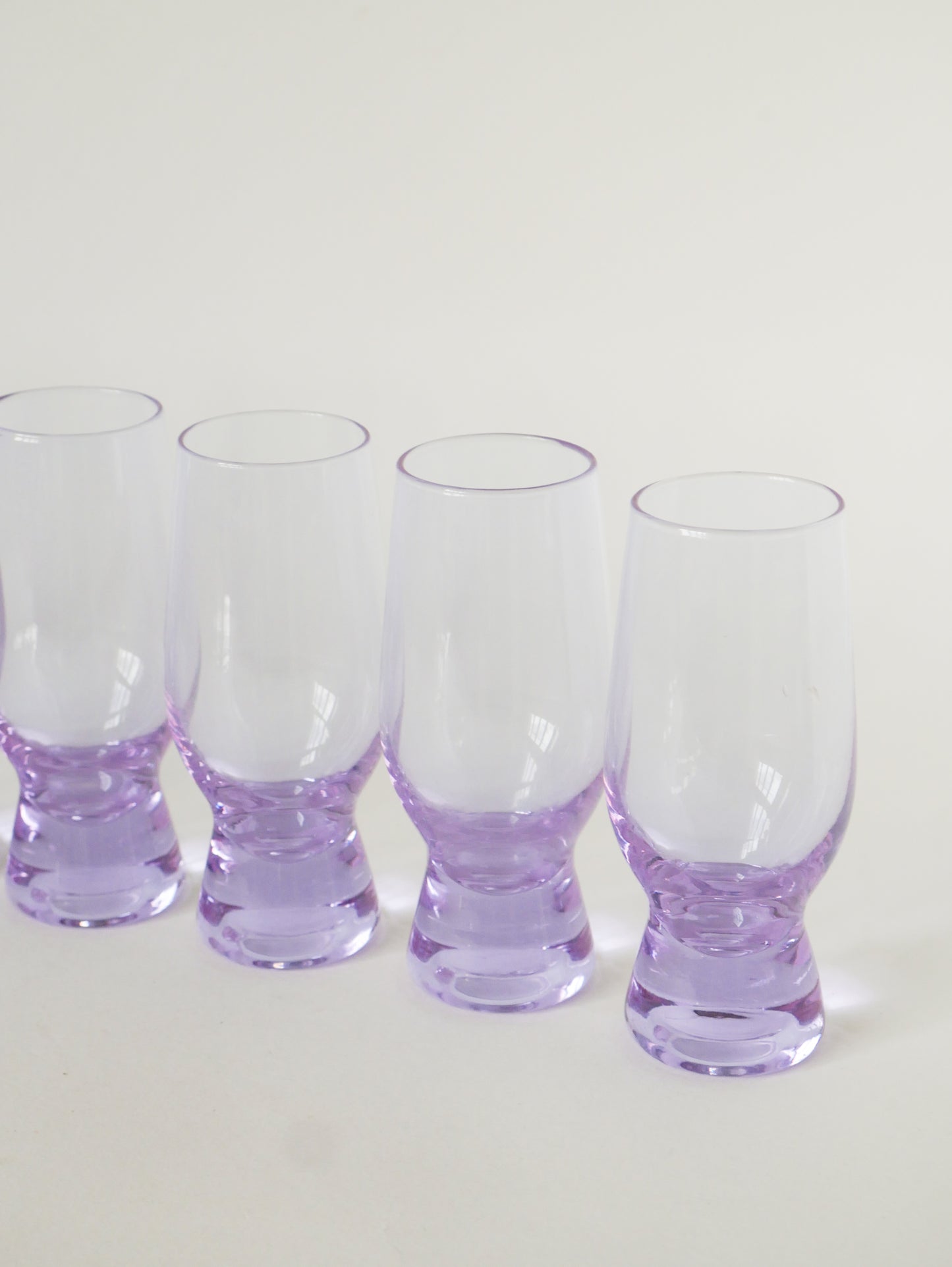 Ensemble de 6 verres à cocktails, Lilas, Design Italien, 1980