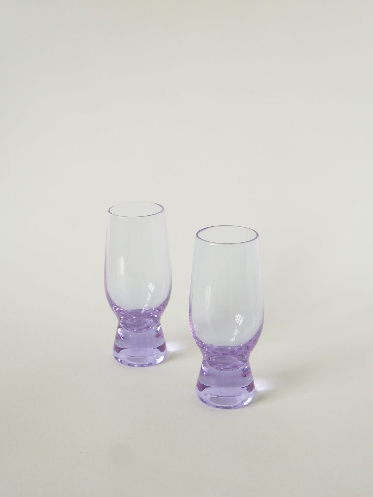 Ensemble de 6 verres à cocktails, Lilas, Design Italien, 1980
