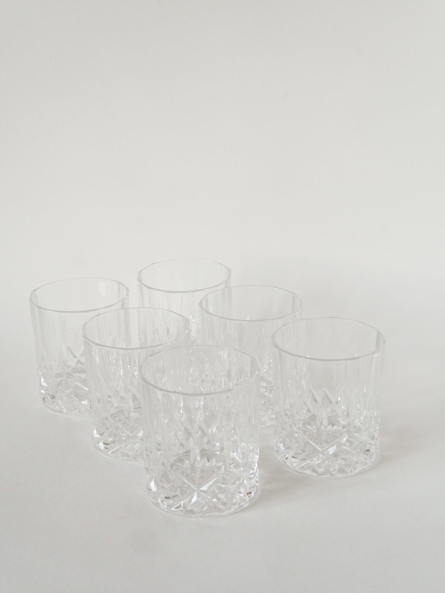 Lot de 6 verres à whisky en cristal, 1960