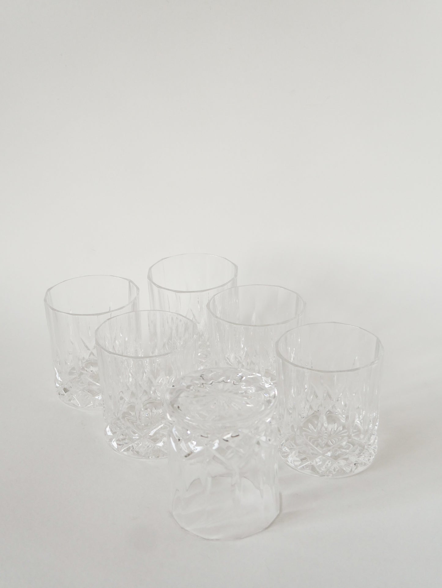 Lot de 6 verres à whisky en cristal, 1960