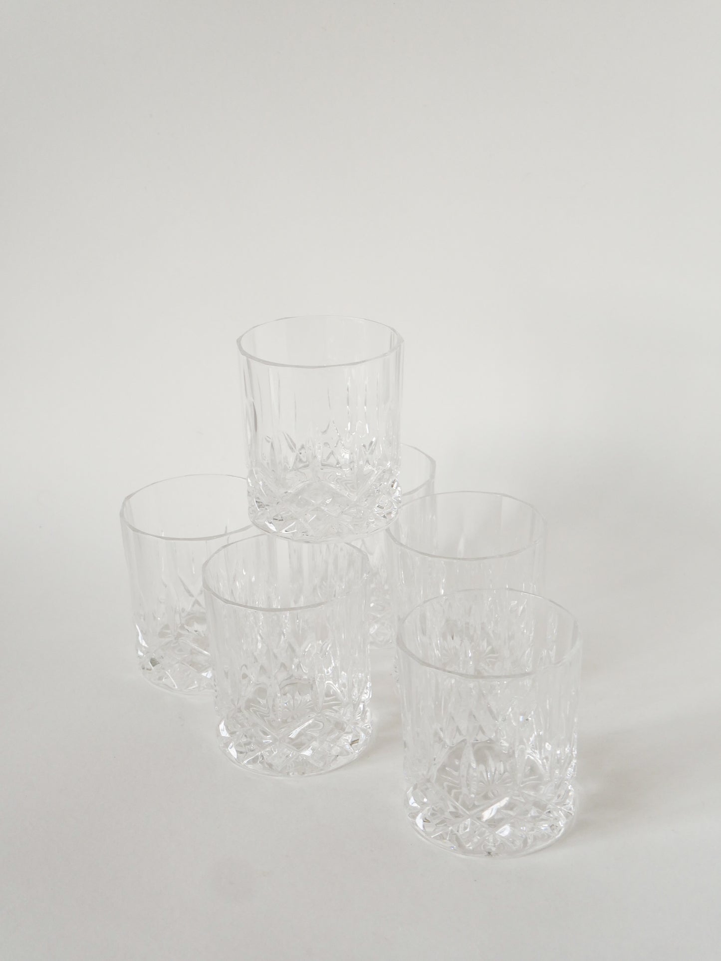 Lot de 6 verres à whisky en cristal, 1960