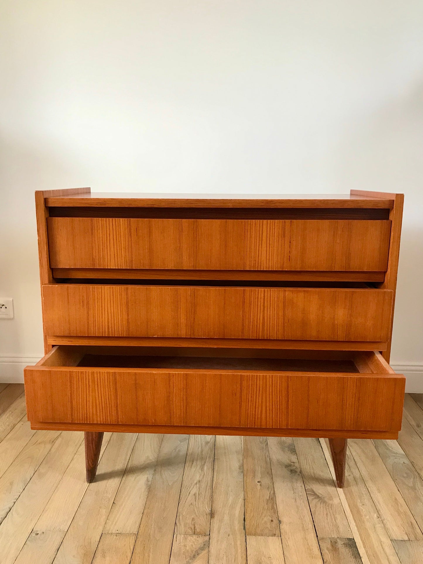 Commode coiffeuse scandinave en teck design danois années 60
