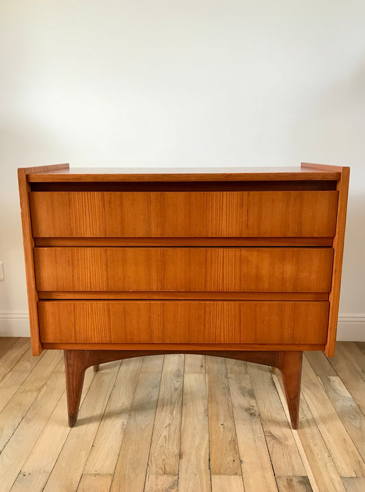 Commode coiffeuse scandinave en teck design danois années 60